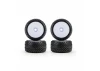 1/28 Prism Front/Rear Carpet Tires Mounted 7mm - White (4): L
