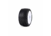 1/28 Prism Front/Rear Carpet Tires Mounted 7mm - White (4): L