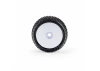 1/28 Prism Front/Rear Carpet Tires Mounted 7mm - White (4): L