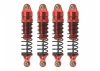 Aluminium Shock Set (Fr Rr) Red - Grom