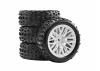 Mud Block - Tyre w/ White - Spider Spoke Rim Set - 1:18 Typhon