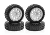 Mud Block - Tyre w/ White - Spider Spoke Rim Set - 1:18 Typhon