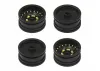 Wheel Set w/Offset - Black Brass 4pcs SCX30