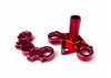 Aluminium Triple Clamp Set - Promoto - Red ** CLEARANCE **