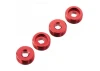 ARAC9920 Arrma Aluminium Front Hub Nut (Red) (4Pc)