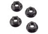 ARAC9750 Arrma Serrated Wheel Nut M4 (Black) (4Pcs)