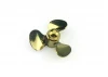 Brass Propeller (Classic) - 3 Blade - 20mm - M4 - LH
