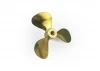 Brass Propeller (Classic) - 3 Blade - 45mm - M4 - LH