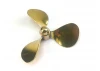 Brass Propeller (Classic) - 3 Blade - 70mm - M4 - RH