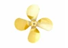 Brass Propeller (Classic) - 4 Blade - 45mm - M4 - LH