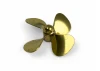 Brass Propeller (Classic) - 4 Blade - 55mm - M4 - RH