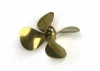 Brass Propeller (Classic) - 4 Blade - 60mm - M4 - LH