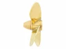 Brass Propeller (Classic) - 4 Blade - 45mm - M4 - LH