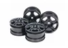 Tamiya C Shaped 10 Spoke Wheel Black X 4