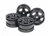 Tamiya C Shaped 10 Spoke Wheel Black X 4