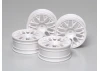 Tamiya M Narrow White Mesh Wheels X 2 Clr