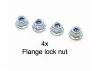 Tamiya 4mm Flange Lock Nut (4Pcs)