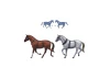 Set of 2 Wild West 1:12 Stagecoach Horses for AL20345