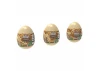 Tray of 3 Dinosaur Eggs with Stegosaurus - Triceratops & Velociraptor