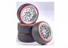 CARSON 1:10 Wheel Set Drift (4) silver/red