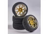 CARSON 1:10 Wheel Set Y-Design2 (4) gold/c