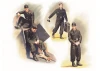German Armoured Vehicle Crew (1941-1942) (4 figures and cat)