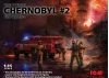 Chernobyl #2 Fire Fighters (AC-40-137A Fire Truck - 4 Figures & Diorama Base with Background)