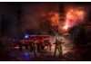 Chernobyl #2 Fire Fighters (AC-40-137A Fire Truck - 4 Figures & Diorama Base with Background)