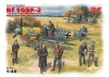 BF 109F-2 with German Pilots and Ground Personnel