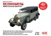 G4 (1935 production) Soft Top - WWII German Staff Car - snap fit/no glue
