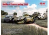 Battle of France - spring 1940. French combat vehicles (Panhard 178 AMD-35 - FCM 36 - Laffly V15T)