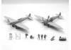 WWII RAF Airfield Diorama Set with 7 Figures & 2 Spitfires