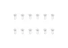 Flat Head Hex ScrewHM3*10 12PCS