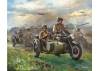 Zvesda Soviet M-72 Sidecar Motorcyle W/Car
