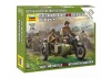 Zvezda Soviet M-72 Sidecar Motorcyle W/Car