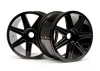 HPI 7 Spoke Black Chrome Trophy Truggy Wheel - 17mm Hex - 1 Pair