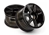 HPI 7 Spoke Black Chrome Trophy Truggy Wheel - 17mm Hex - 1 Pair