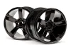HPI Bullet Spoked Wheels Black Chrome (2)