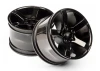 HPI Bullet Spoked Wheels Black Chrome (2)