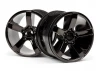 HPI Bullet Spoked Wheels Black Chrome (2)