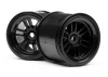HPI FT01 Wheel Set (Black/Front 2Pcs/Rear 2Pcs)