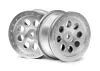 HPI ST-8 Matte Chrome Wheels - 0mm Offset - 1 Pair