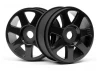 HPI V7 1:8 Buggy Wheel (42x83mm) - Black - 1 Pair ** CLEARANCE **