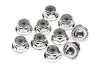 HPI Serrated Flange Lock Nut M4 (Silver/10Pcs)