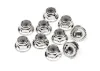HPI Serrated Flange Lock Nut M4 (Silver/10Pcs)