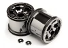 HPI Savage XS Warlock Wheels - Black Chrome - 2.2in - 1 Pair