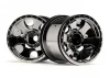 HPI Savage XS Warlock Wheels - Black Chrome - 2.2in - 1 Pair