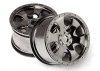 HPI Warlock Savage 17mm Hex Wheels - Black Chrome