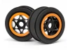 HPI Apache AH-64 Wheels - Black/Orange (42x83mm/2pcs)