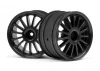 HPI WR8 Tarmac On Road Wheels - 57 x 35mm - Black (2)